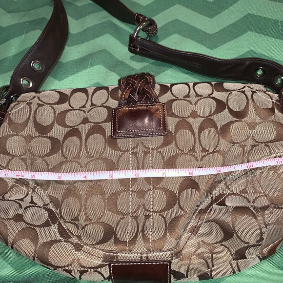 Coach Signature “C” Leather trim Shoulder Bag - Picture 2 of 8